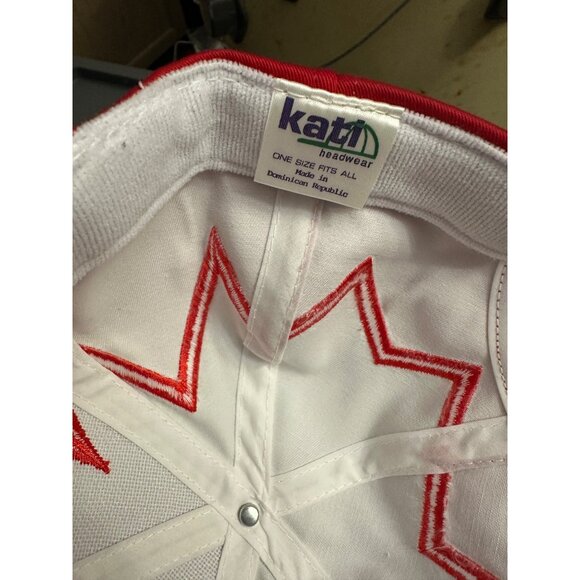 90’s Kati Chevrolet shark bite Cap White & Red Strapback Hat sharktooth - Picture 4 of 9